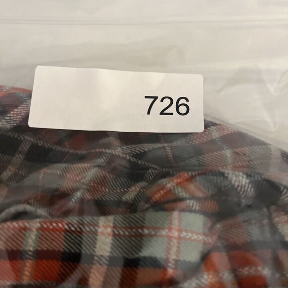 Carbon 2 Cobalt Mens Flannel Shirt Medium L/S Lined Button Up Cotton Plaid - Picture 10 of 10